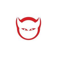 modèle de vecteur de logo diable