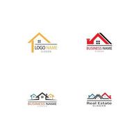 création de logo de propriété immobilière et de construction pour l'enseigne d'entreprise. vecteur
