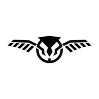 définir le vecteur de conception de logo hibou monoline