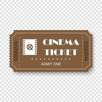 illustration vectorielle de billet de cinéma vecteur