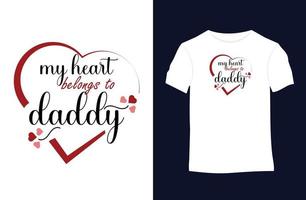 conception de t-shirt vecteur Saint-Valentin avec silhouettes, typographie, impression, illustration vectorielle