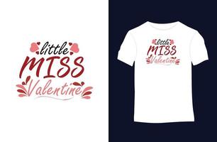 conception de t-shirt vecteur Saint-Valentin avec silhouettes, typographie, impression, illustration vectorielle