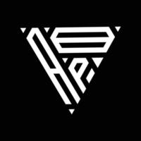 création de logo de lettre en trois formes de triangle créatif pour votre entreprise. vecteur