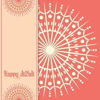 joyeux diwali illustration vectorielle de style art mandala indien ornemental vecteur