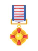 médaille usa avec croix vecteur