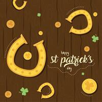 affiche de lettrage saint patrick vecteur