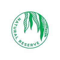 label réserve naturelle vecteur