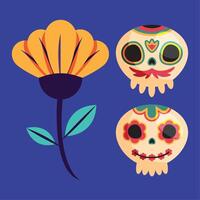 dia de los muertos trois icônes vecteur