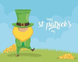 affiche de lettrage de la saint patrick vecteur