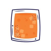 verre à cocktail tropical orange vecteur