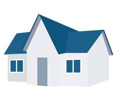 maison au toit bleu