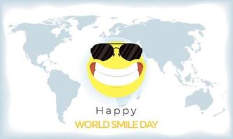 affiche de la journée mondiale du sourire vecteur