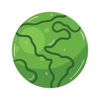 monde vert planète terre vecteur