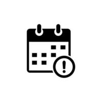 calendrier isolé icône mobile web plat vecteur