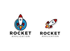 logo booster, modèle de conceptions de logo rocket advance. vecteur