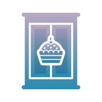 cupcake meubles logo gradient design modèle icône élément vecteur