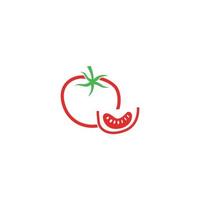 création de logo icône tomate vecteur
