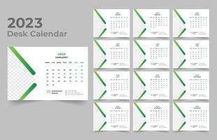 conception de modèle de calendrier de bureau 2023 vecteur