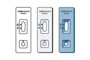 trio testeur covid-19 ag vecteur