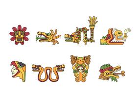 Vecteur libre de griffonnage Quetzalcoatl