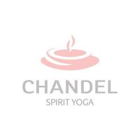 logo de bougie de yoga et de méditation gratuit pour les entreprises vecteur