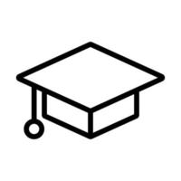 icône de cap académique - apprentissage en ligne vecteur