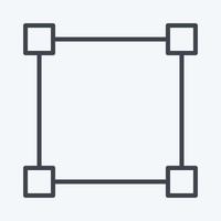 icône dessiner carré. lié au symbole des outils de conception graphique. style de ligne. conception simple modifiable. simple illustration. icônes vectorielles simples vecteur