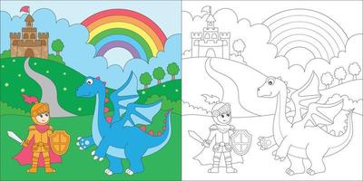 page de coloriage pour l'activité des enfants vecteur