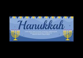 conception de bannières publicitaires pour les médias sociaux de l'événement hanukkah vecteur
