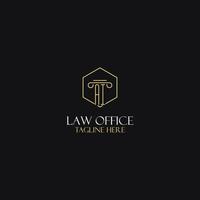 conception d'initiales de monogramme ai pour le logo juridique, avocat, avocat et cabinet d'avocats vecteur