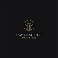 conception des initiales du monogramme lm pour le logo juridique, avocat, avocat et cabinet d'avocats vecteur