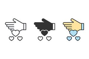 icônes de responsabilité sociale symbole éléments vectoriels pour le web infographique vecteur