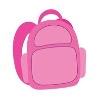 icône de dessin animé sac à dos scolaire vecteur