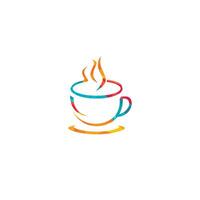 tasse de création de logo vectoriel de café. logo du café.