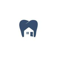 création de logo vectoriel de maison de dent.