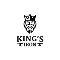 rois avec des affaires de vecteur de logo industriel de fer