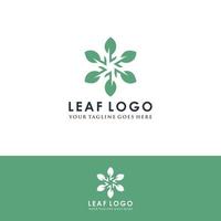 feuille verte eco organik logo desain template vektor vecteur