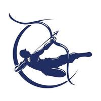 symbole icône logo vecteur un archer