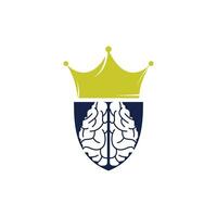 conception de vecteur de logo cerveau roi.