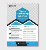 modèle de flyer d'agence de marketing numérique d'entreprise moderne et modèle de couverture de brochure d'entreprise ou flyer de promotion vecteur gratuit