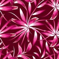 feuilles de bambou roses abstraites vecteur d'arrière-plan transparent avec feuilles de plantes tropicales monochromes et feuillage sur fond délicat. imprimé jungle. impression et textile. tropique exotique. été. le printemps. tomber