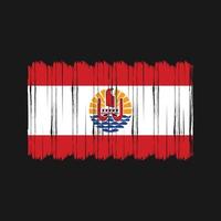 vecteur de brosse drapeau polynésie française. conception de vecteur de brosse drapeau national