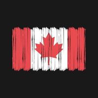 vecteur de brosse drapeau canada. conception de vecteur de brosse drapeau national