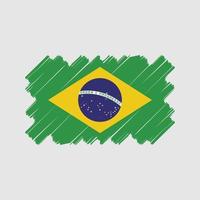 conception de vecteur de drapeau du brésil. drapeau national