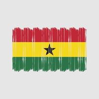 vecteur de brosse de drapeau du ghana. conception de vecteur de brosse drapeau national