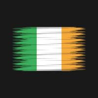 pinceau drapeau irlandais. drapeau national vecteur