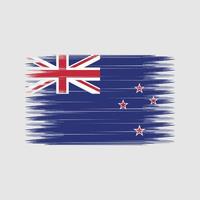 pinceau drapeau néo-zélandais. drapeau national vecteur