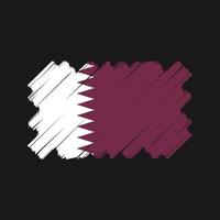 conception vectorielle du drapeau qatar. drapeau national vecteur