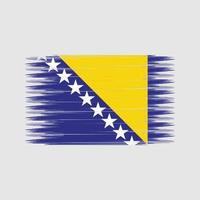 pinceau drapeau bosniaque. drapeau national vecteur