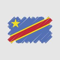 conception vectorielle du drapeau de la république du congo. drapeau national vecteur